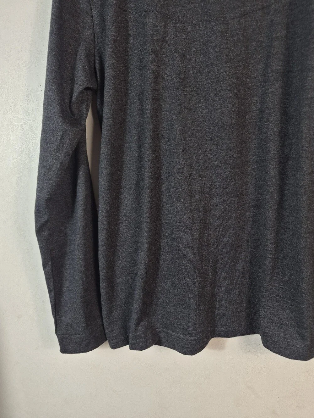 Frye Men's Notched Button Down Sleepwear Shirt Heathered Black Size Small
